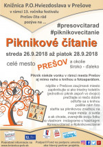Piknikové čítanie - Prešov číta rád 2018